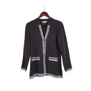 Misook Cardigan Women's Size Small Black Career Office Formal
